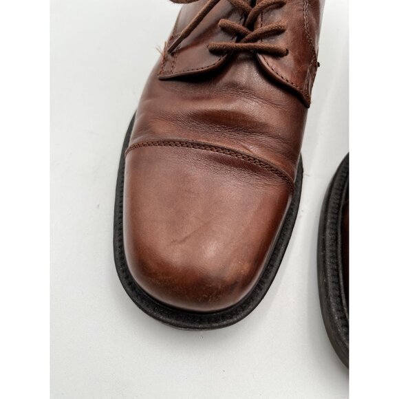 Johnston & Murphy Mens Brown Leather Oxford Dress Shoes 7.5
